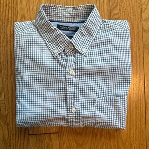 banana republic | men’s white and blue shirt